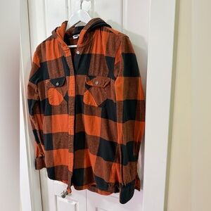 Ripzone Apex Hooded Plaid Flannel Shirt | Size M | Like New